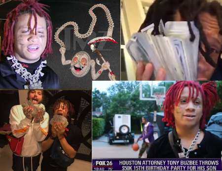 In Picture, Redd Showing his cash, his locket, and Swag!